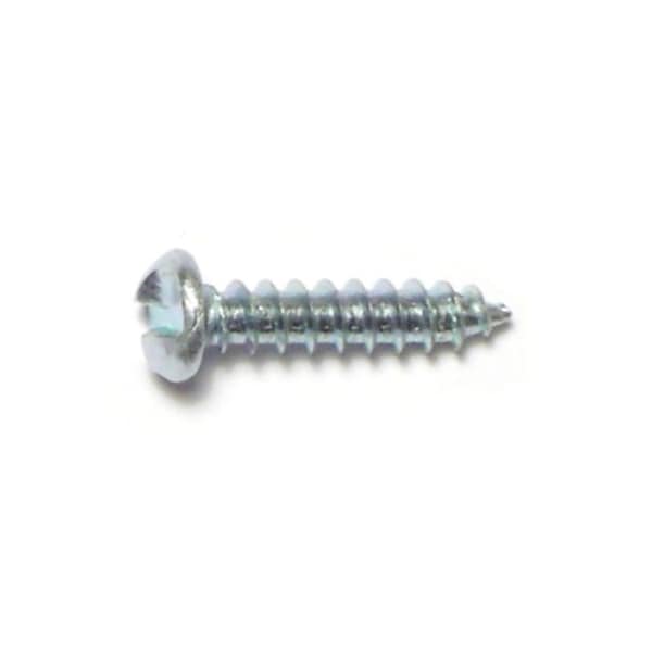 Midwest Fastener Sheet Metal Screw, #8 x 3/4 in, Zinc Plated Steel Pan Head Slotted Drive, 100 PK 50963 - main